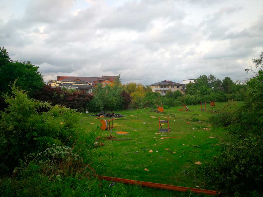 Tornado zerstört Bogensportgelände